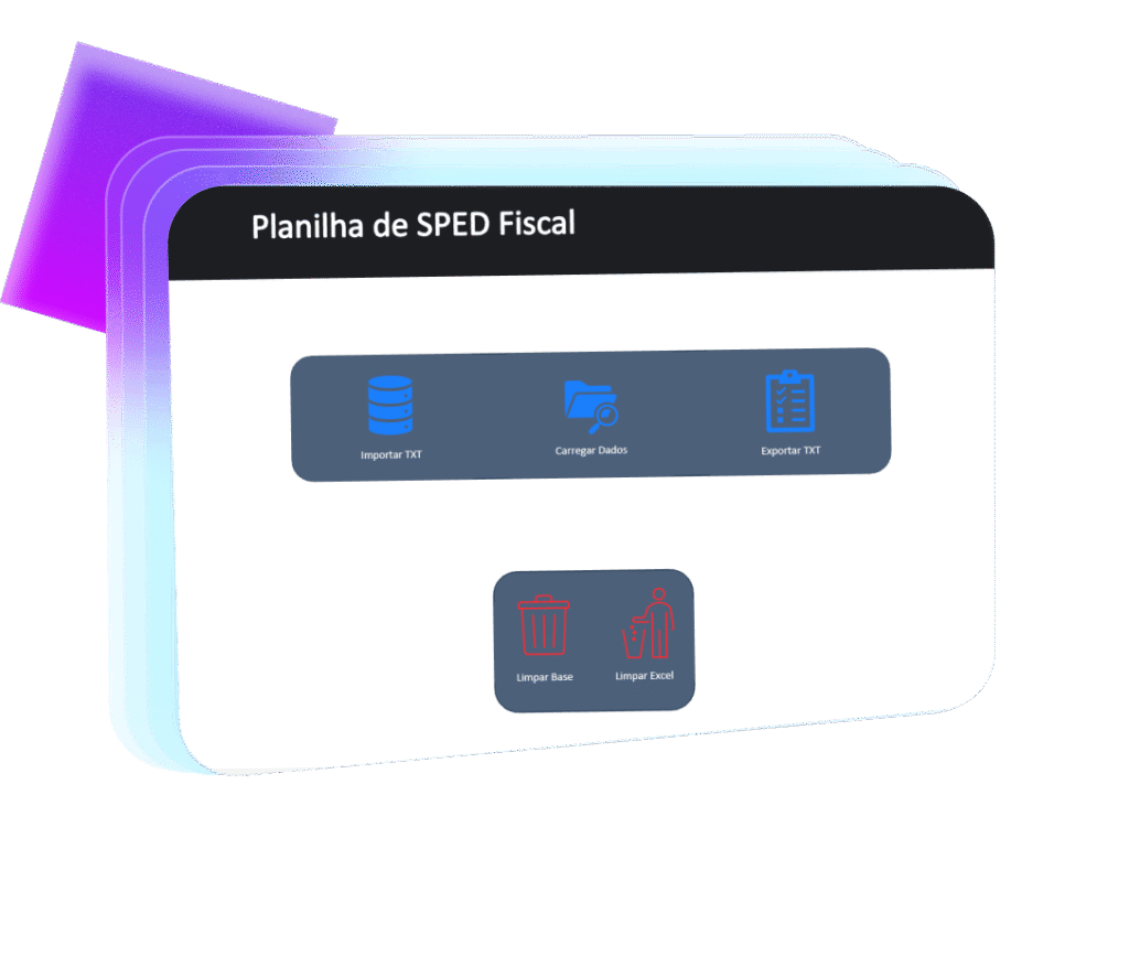 Imagem da planilha de SPED Fiscal disponibilizada gratuitamente na página
