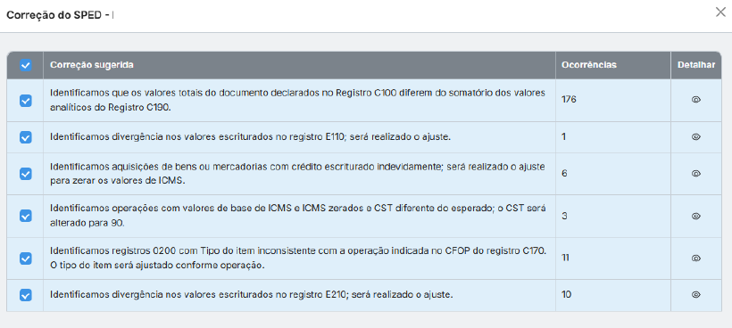 Origem do erro no SPED