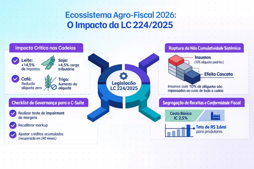 Imagem de miolo clientes afetados pela LC/ 224/2025 - ecossistema Agro-fiscal 2026