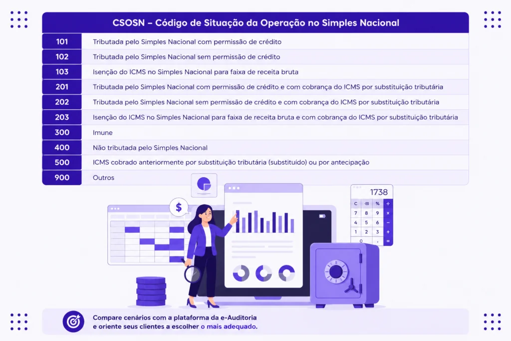 Tabela CST e CSOSN Simples Nacional