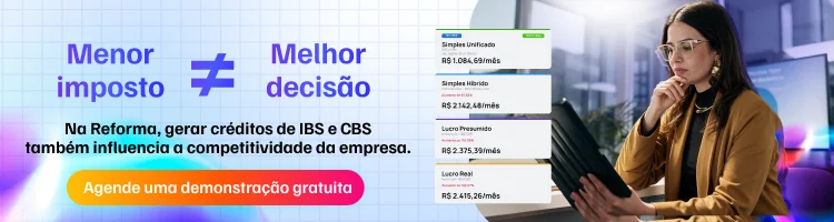 Banner da e-Auditoria: menor imposto não é sinônimo de melhor decisão. Na Reforma, gerar créditos de IBS e CBS também influencia a competitividade da empresa
